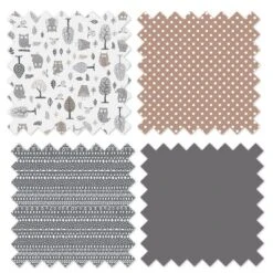 Bacati - Owls In The Woods Beige/Gray 10 Pc Crib Bedding Set With 2 Crib Fitted Sheets -Bacati GUEST ea2ff47d 533f 4f46 a57f 81fb2851d652