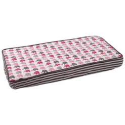 Bacati - Elephants Pink/Fuschia/Gray Mini Elephants Quilted Top Changing Pad Cover -Bacati GUEST ea9abbdb ffe5 4f59 b7e6 58e00c9a43d7