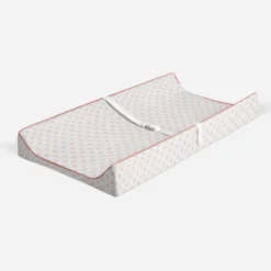 Bacati - Petals Quilted Muslin Changing Pad Cover Coral
