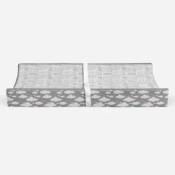 Bacati - Clouds In The City Gray Cityscape Quilted Changing Pad Cover -Bacati GUEST edd8ab84 fb9e 4409 8432 3707dd07b4f4