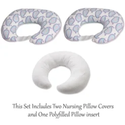Bacati - 3 Pc Isabella Paisley Aqua/Purple Hugster Feeding & Infant Support Nursing Pillow -Bacati GUEST eee86171 cbd7 4d4e b04e c3c9d81560a3