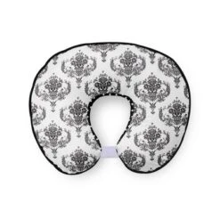 Bacati 40 Bacati - 3 Pc Classic Damask Black Hugster Feeding & Infant Support Nursing Pillow