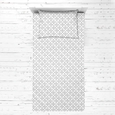 Bacati - Arrows Love Black Muslin 3 Pc Toddler Bed Sheet Set 100 Pecent Cotton 4 Bacati - Arrows Love Black Muslin 3 Pc Toddler Bed Sheet Set 100 Pecent Cotton - Image 2