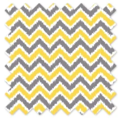 Bacati - Chevron Ikat Yellow Gray 100 Percent Cotton Universal Baby US Standard Crib Or Toddler Bed Fitted Sheet -Bacati GUEST efca1ce1 47a7 4878 9be1 15ecd5f94a97