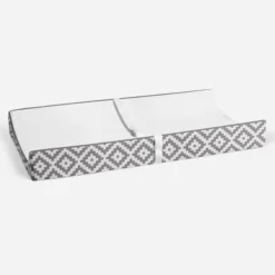 Bacati - Love Gray/White Diamond Plush Changing Pad Cover -Bacati GUEST f1797afe 6df7 47df 8bda 63aacd1c236c
