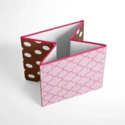 Bacati - Butterflies/Ladybugs Pink/Chocolate Storage Box Large