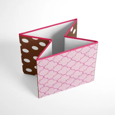 Bacati - Butterflies/Ladybugs Pink/Chocolate Storage Box Large 3 Bacati - Butterflies/Ladybugs Pink/Chocolate Storage Box Large