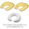 Bacati - 3 Pc Ikat Zigzag Yellow Dots Muslin Hugster Feeding & Infant Support Nursing Pillow Nursing Pillow With Insert -Bacati GUEST f4946ddf 74c6 4b17 ab8f 355031da0820