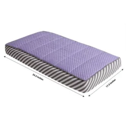 Bacati - Love Gray/Lilac Pin Dots Changing Pad Cover -Bacati GUEST f7c99350 98bc 4fb9 aa90 f5cd5806b1f7