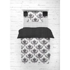 Bacati - Classic Damask Black/Gray/White 4 Pc Toddler Bedding Set -Bacati GUEST f83f7ce9 476b 485a 88b2 86c24be8d3fa