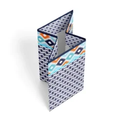 Bacati - Liam Kilim Aqua/Orange/Navy Collapsible Laundry Hamper -Bacati GUEST f9473500 837d 4852 8957 7f4b3dde9a2b