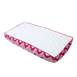 Bacati - MixNMatch Pink White Changing Pad Cover -Bacati GUEST fa38d68a dd4b 407e 9803 3adda81d7648