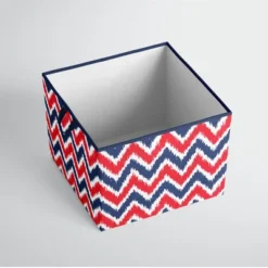Bacati - MixNMatch Zigzag Blue/Red Storage Large Box