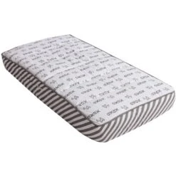 Bacati - Love Gray/White Kisses N Hugs Changing Pad Cover -Bacati GUEST fd216d4f 6e05 440c a80c 39cf3ecc741b