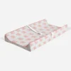 Bacati - Olivia Coral Feathers Quilted Muslin Changing Pad Cover