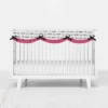 Bacati - Love Black/Fuchsia Long Side Crib Rail Guard Cover